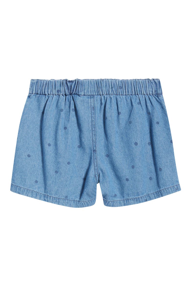Kids' Dot Denim Shorts, Alternate, color, BLUE