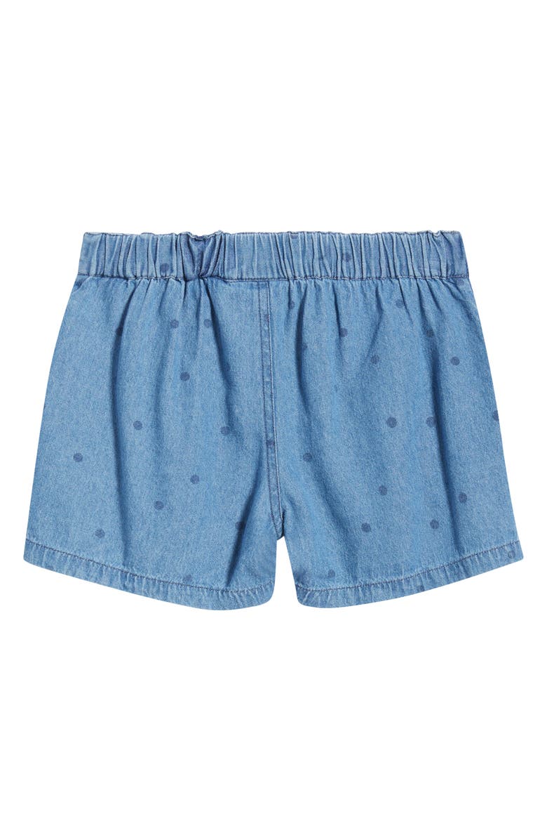 Mini Rodini Kids' Dot Denim Shorts, Alternate, color, Blue