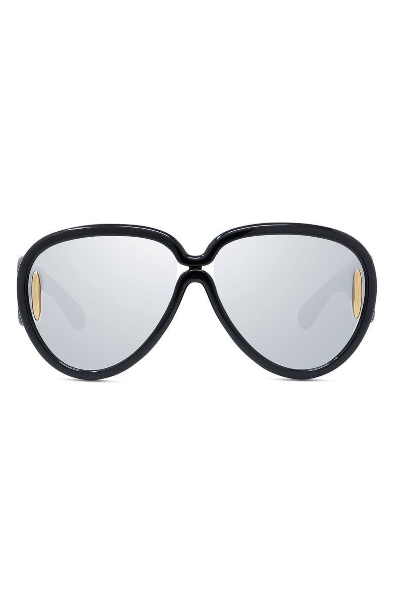 Loewe Anagram 65mm Oversized Pilot Mask Sunglasses, Main, color,