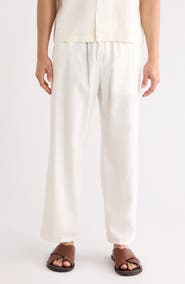 DENIM AND FLOWER Wide Leg Linen Pants