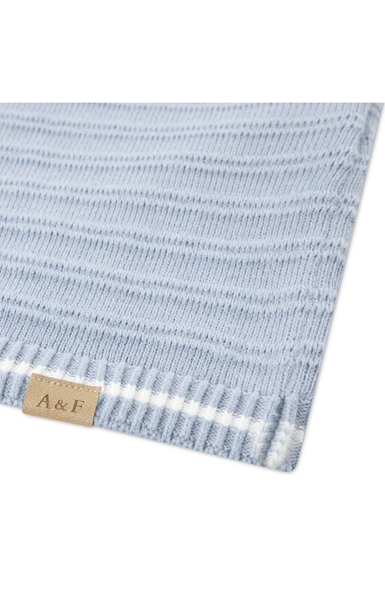 abercrombie kids Kids' Tipped Short Sleeve Cardigan, Alternate, color, Blue Fog