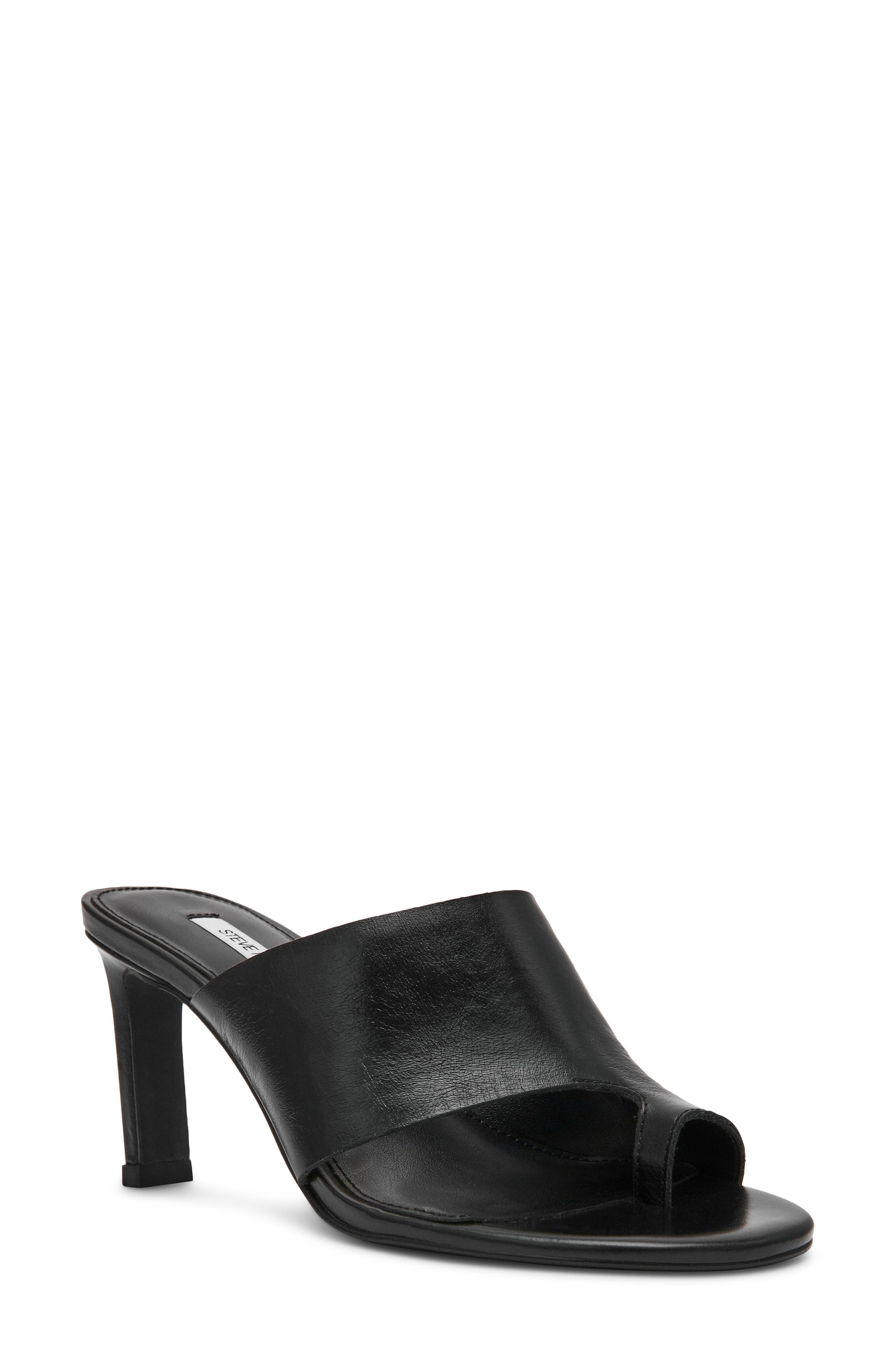 Steve Madden Valentin Slide Sandal, Main, color, Black Leather