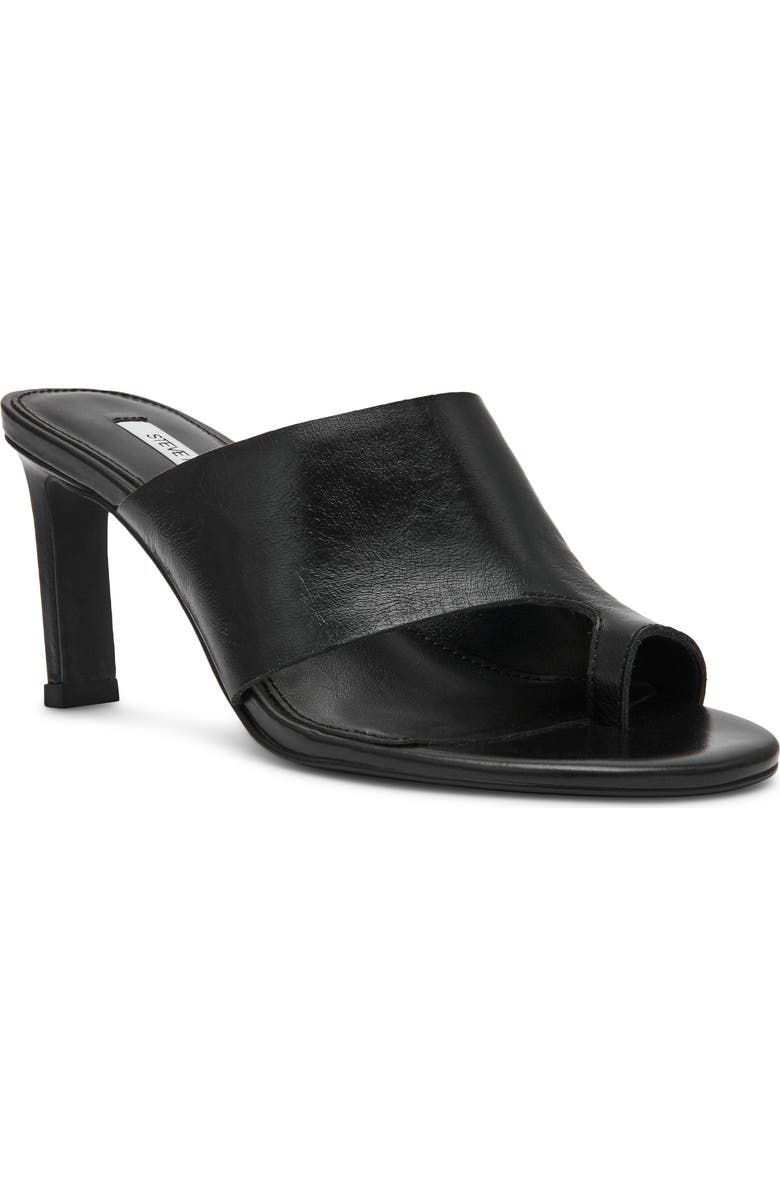 Steve Madden Valentin Slide Sandal, Main, color, Black Leather
