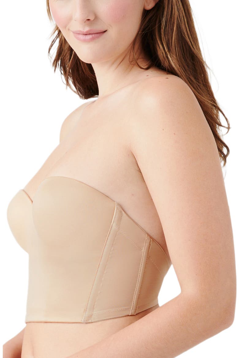 Future Foundation Strapless Longline Underwire Bra, Alternate, color, NATURAL