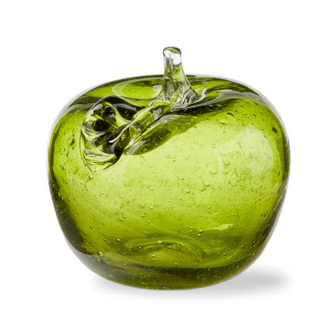 Green Bubble Glass Apple Decorative Object