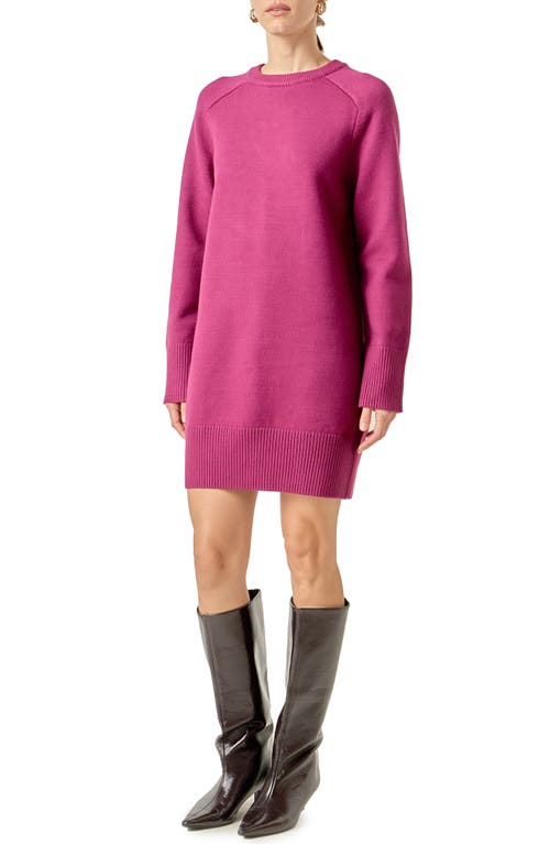 English Factory Crew Sweater Dress In Pink