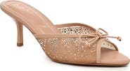 Nicole Miller Points Bow Mesh Slide Sandal