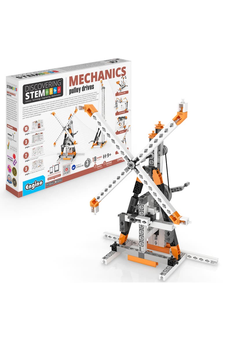 Mechanics, Pulley Drives Toy Machine Set, Main, color, Multicolored