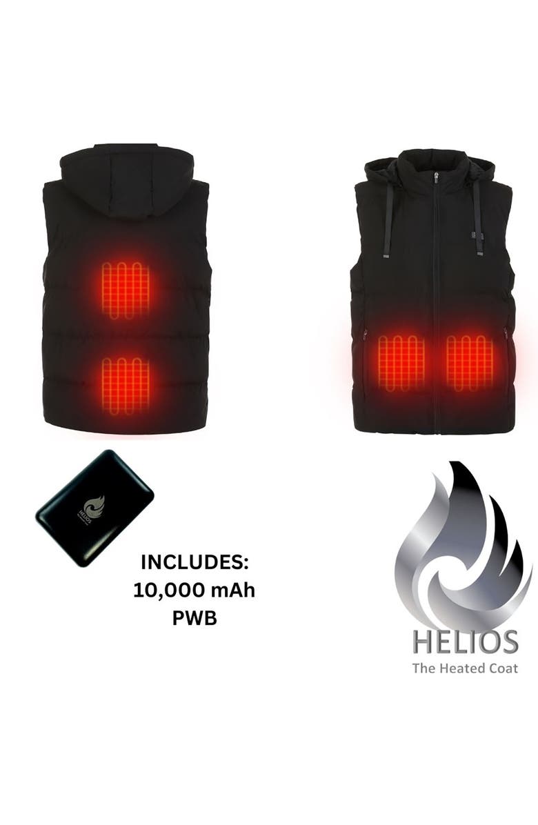 HELIOS THE HEATED COAT Helios Paffuto Water Resistant Heated Vest with Power Bank, Alternate, color, 