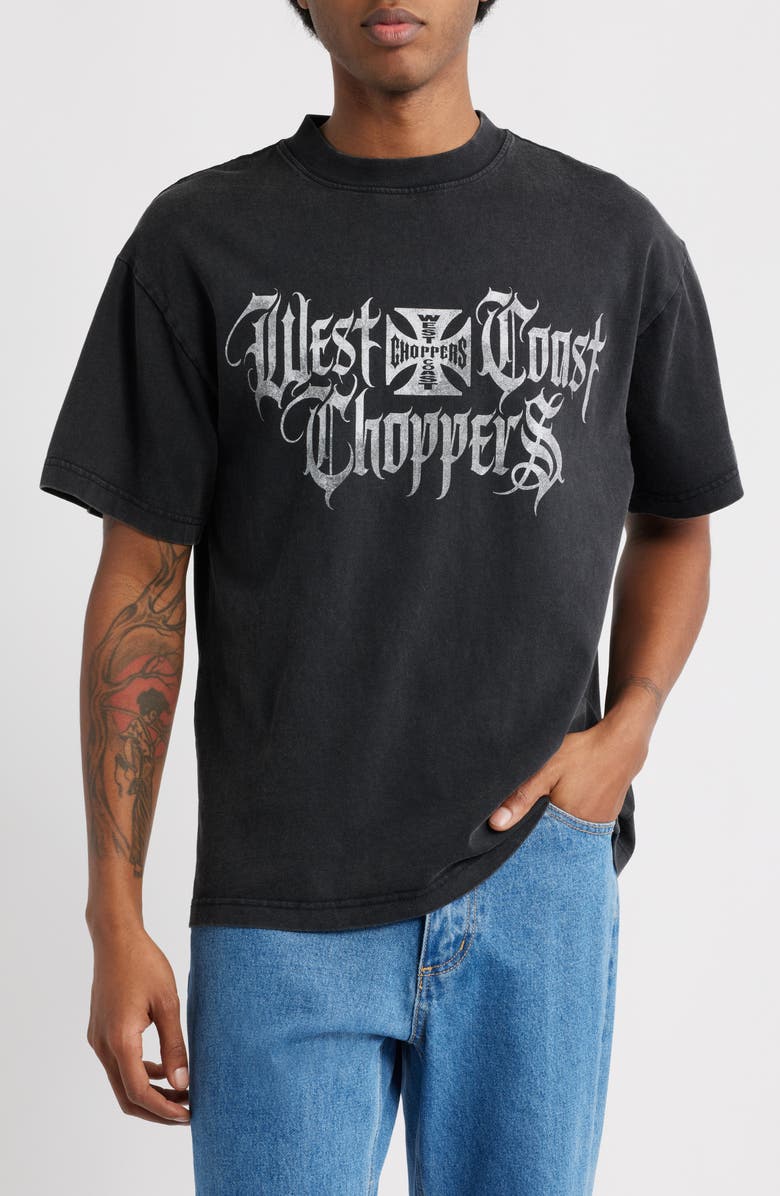 ID Supply Co West Coast Choppers Cotton Graphic T-Shirt, Main, color, Washed Black