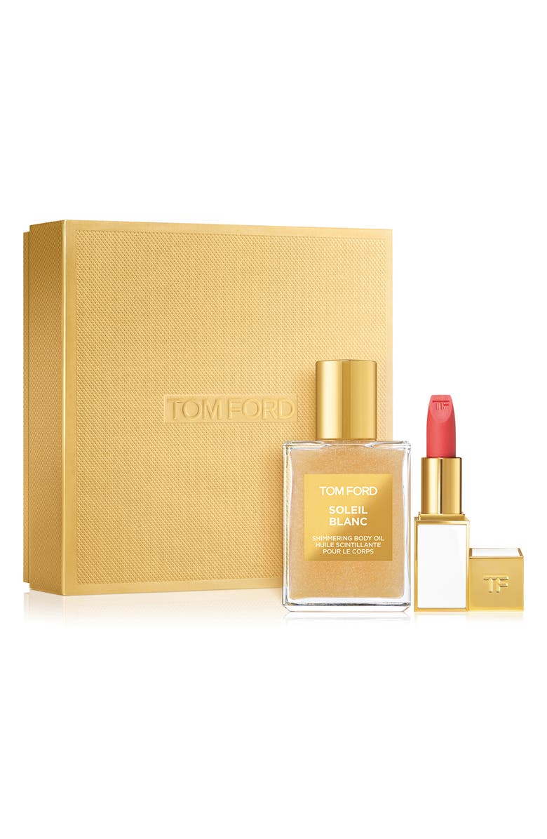 TOM FORD Soleil Blanc Shimmering Body Oil & Lip Color Sheer Set, Alternate, color,
