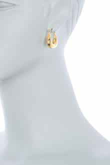 ARGENTO VIVO Puffy Square 25mm Hoop Earrings