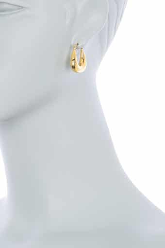 ARGENTO VIVO Puffy Square 25mm Hoop Earrings