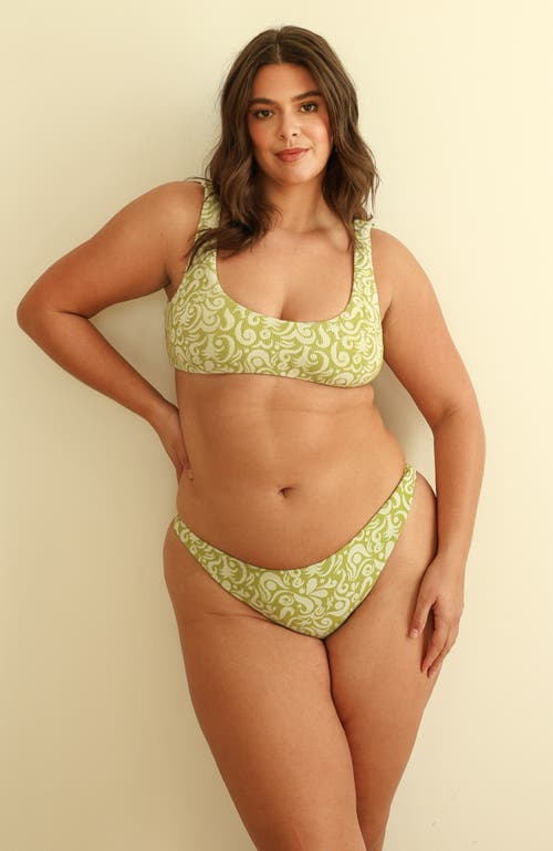 Dippin Daisys Sunny Bralette Top In Twin Fin Matcha