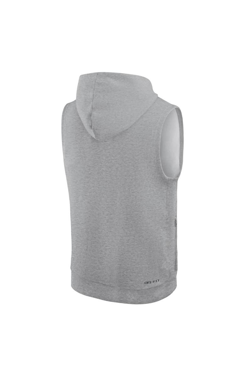 Nike Men's Nike Heather Gray Ohio State Buckeyes 2025 Sideline Performance Sleeveless Pullover Hoodie, Alternate, color, 