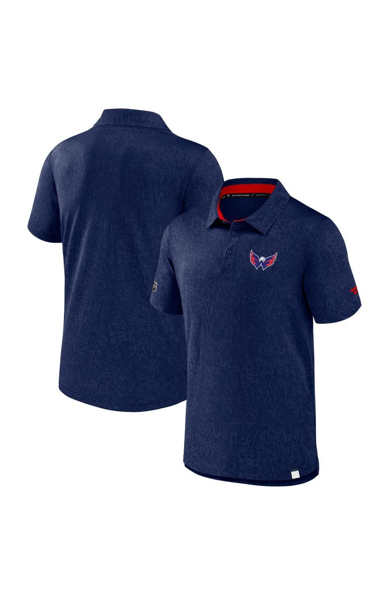 FANATICS Men's Fanatics  Navy Washington Capitals Authentic Pro Jacquard Polo, Alternate, color, Navy