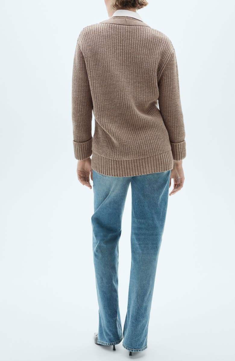 MANGO Oversize V-Neck Cardigan, Alternate, color,