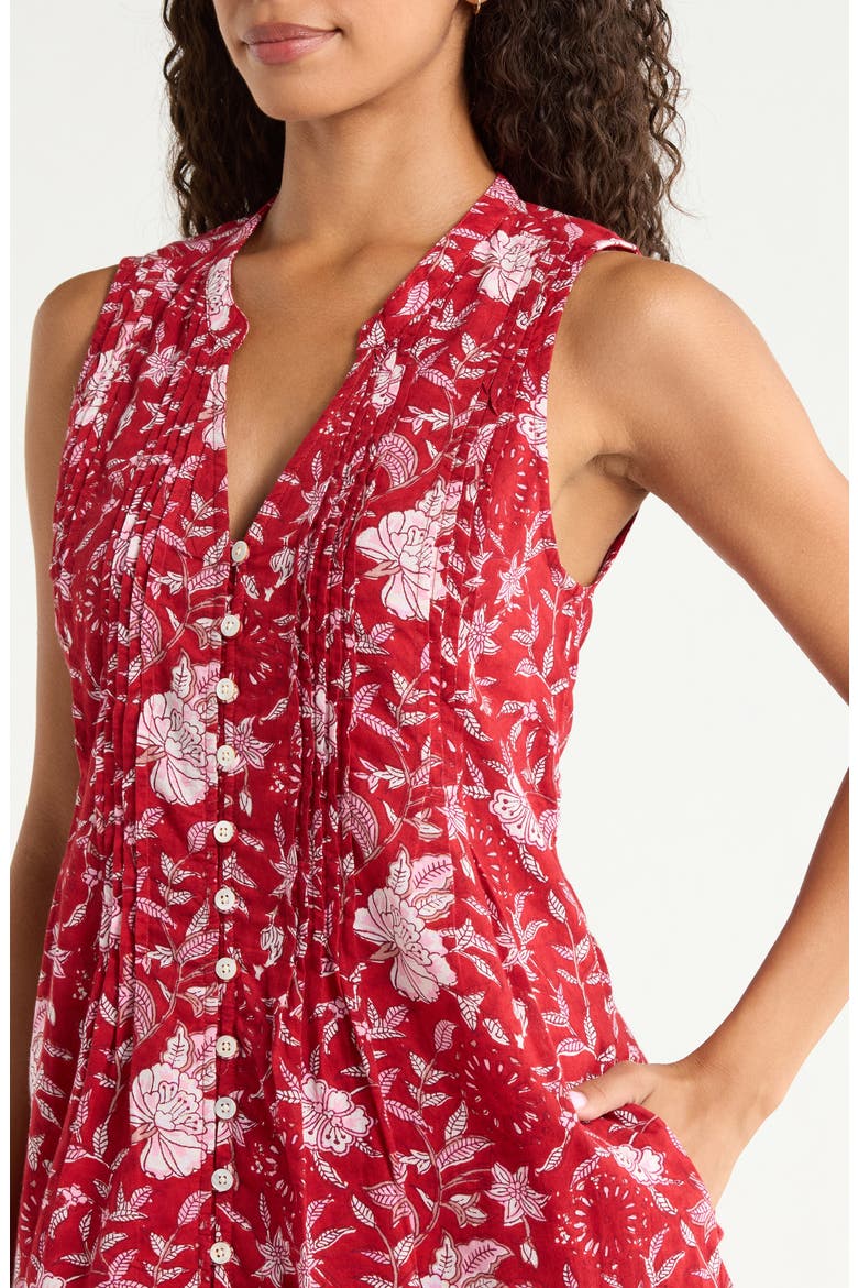 Devin Print Organic Cotton Mini Sundress, Alternate, color, GARDEN WHISPERS