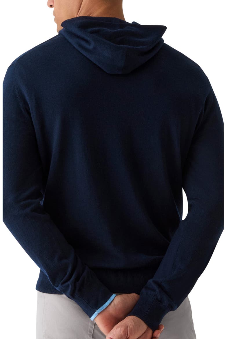 Saratoga Merino Wool Pullover Hoodie, Alternate, color, MALTESE BLUE