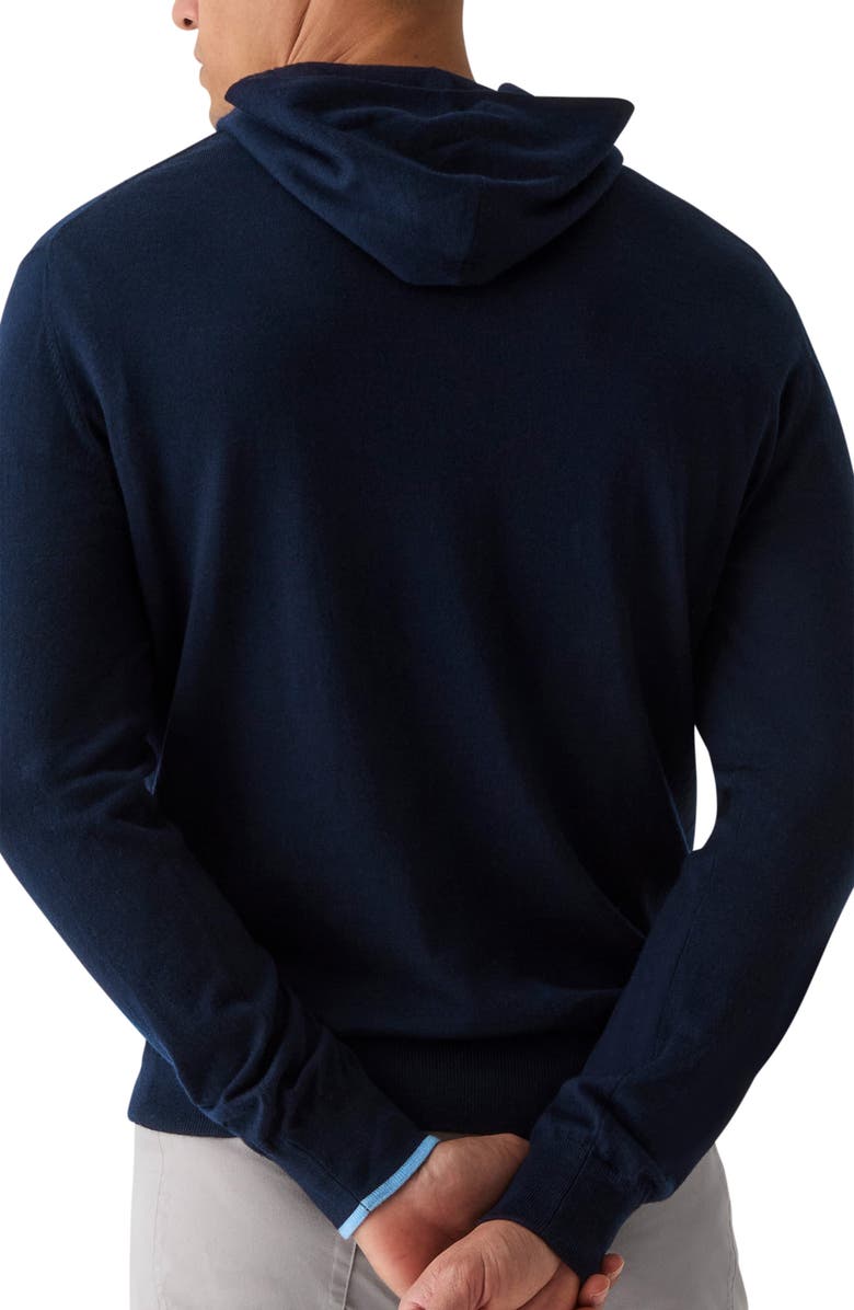 Greyson Saratoga Merino Wool Pullover Hoodie, Alternate, color, Maltese Blue