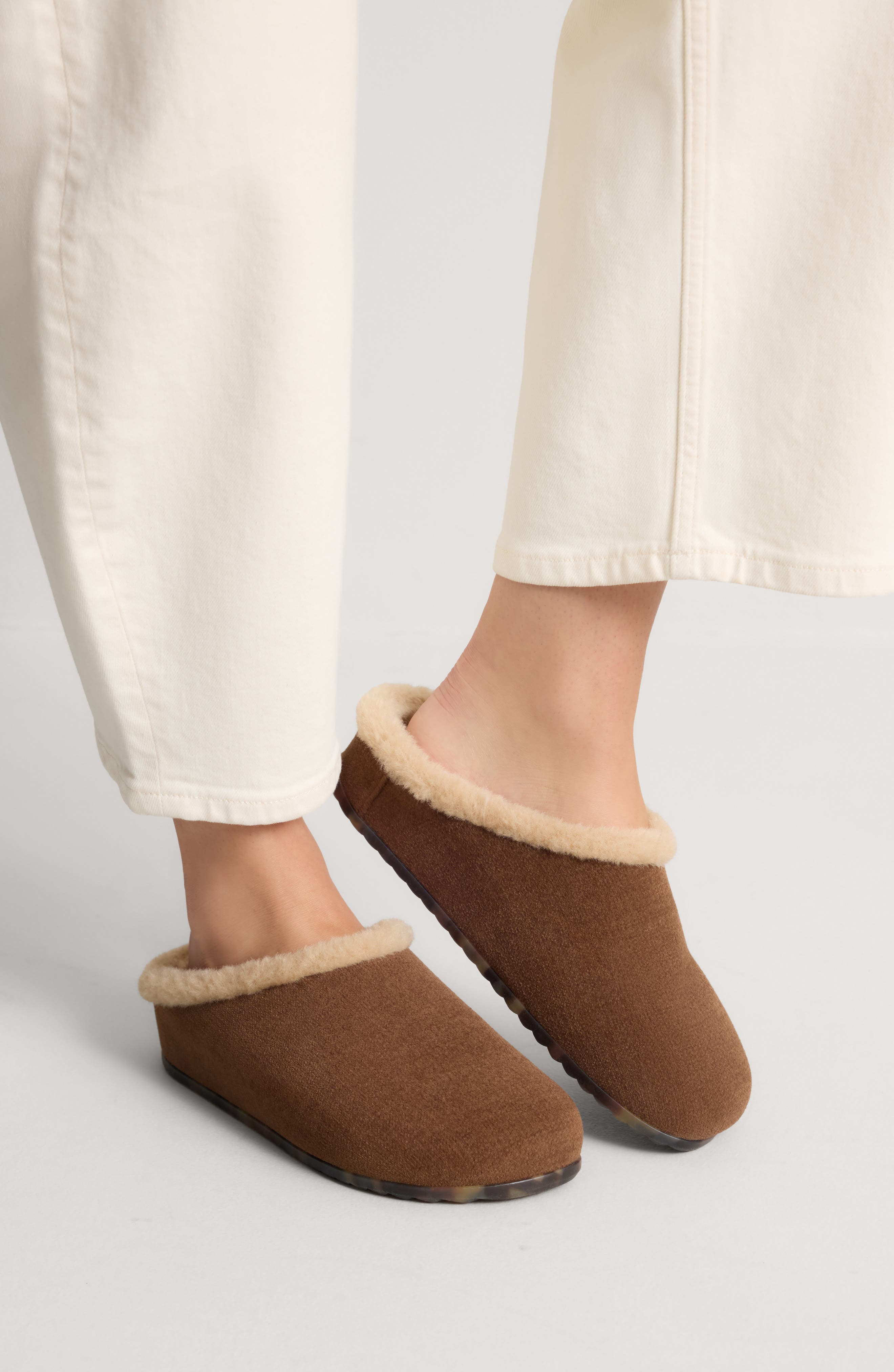 The Revelvet Après Faux Fur Lined Clog, Alternate, color, REVELVET CINNAMON