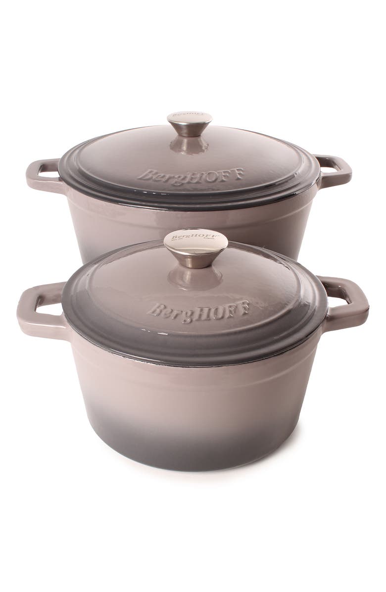 BergHOFF International 4pc Cast Iron 3qt Set, Main, color, Grey