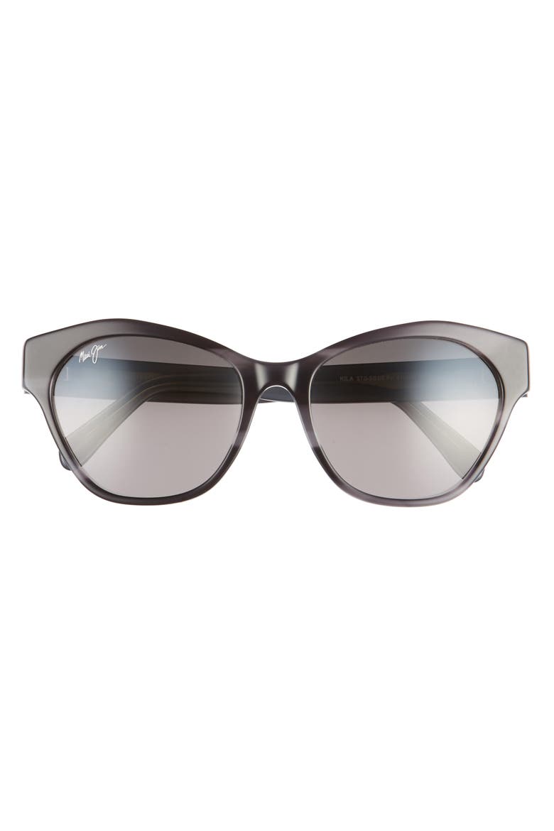 Kila 54.5mm Polarized Cat Eye Sunglasses, Alternate, color, BLACK W/ PEAL INTERIOR