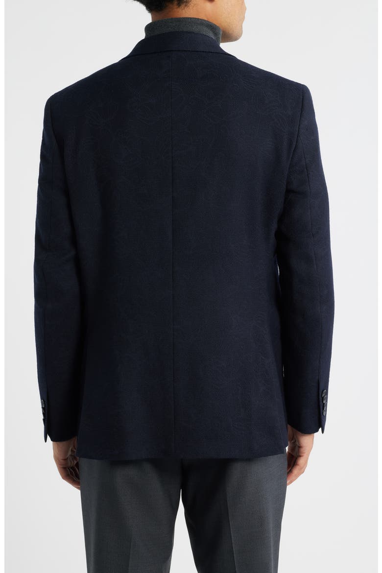 Erie Peak Lapel Navy Textured Wool Blazer, Alternate, color, NAVY