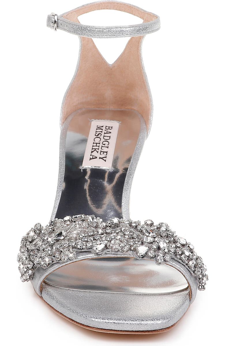 Badgley Mischka Collection Badgley Mischka Alison Crystal Embellished Ankle Strap Sandal, Alternate, color,