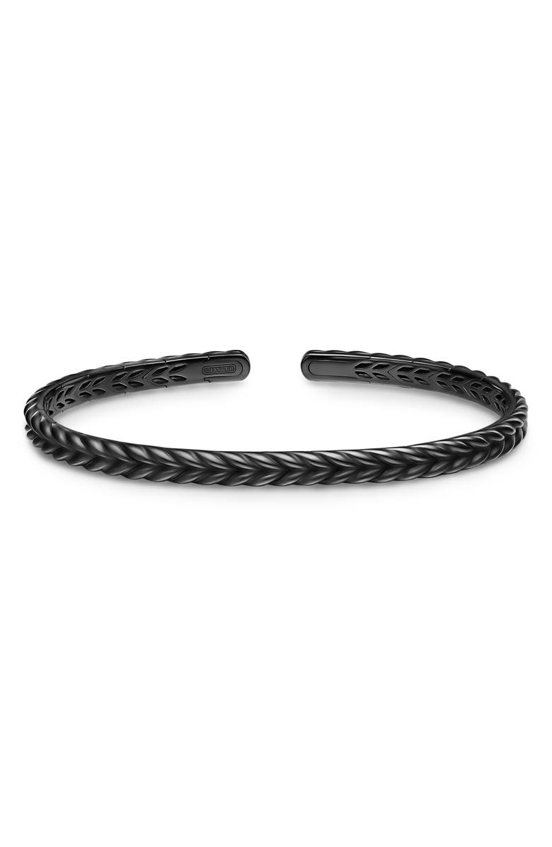 David Yurman Chevron Flex Bracelet in Black Titanium, 5mm, Alternate, color, Alternative Material