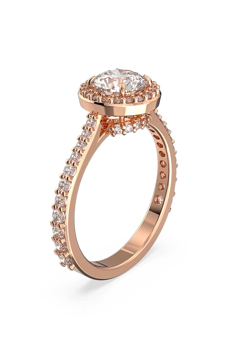 Swarovski Una Ring, Main, color, White/Rose Gold