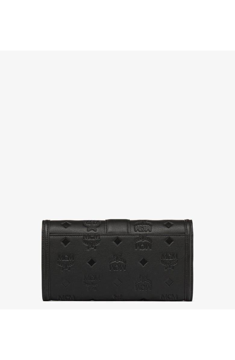 MCM Tracy Chain Wallet in Embossed Monogram Leather, Alternate, color, Black