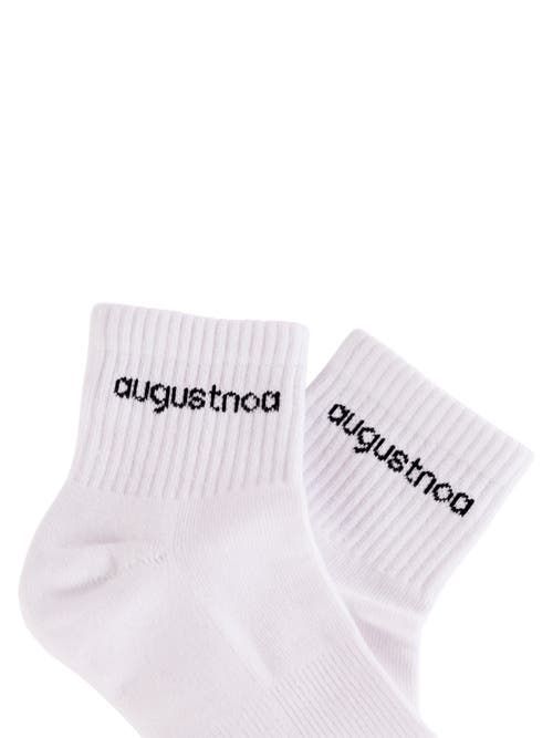 Augustnoa Best Ankle Socks In White