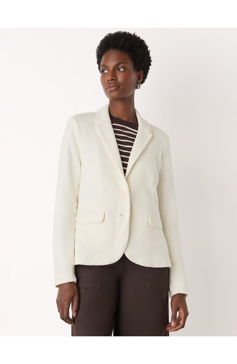 Whistles Slim Jersey Blazer, Main, color, Ivory