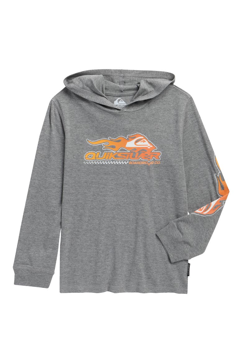 Kids' F1 Speed Long Sleeve Hooded Top, Main, color, MEDIUM GRAY HEATHER