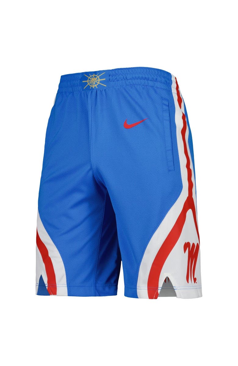 Nike Men's Nike Powder Blue Ole Miss Rebels Replica Performance Basketball Shorts, Alternate, color, Powder Blue