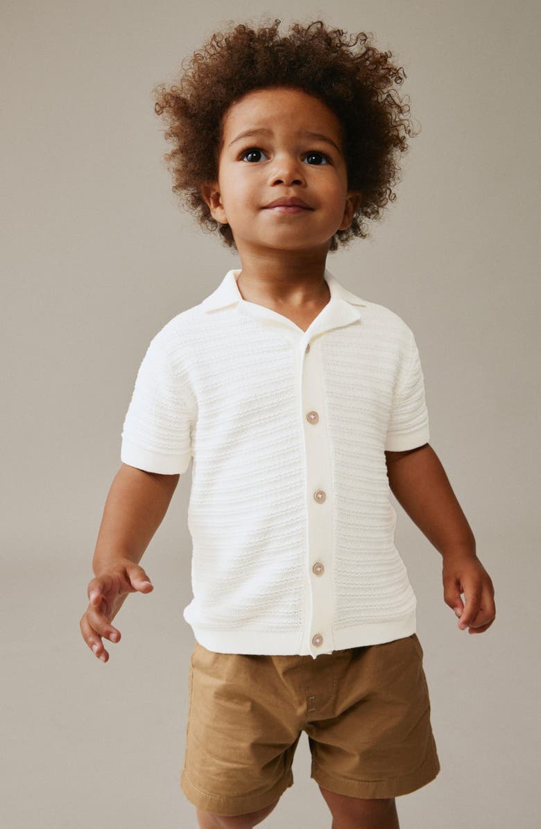 NEXT Kids' Collar Cardigan, Alternate, color, Neutral