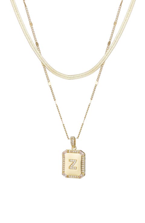 Initial Tag Pendant Necklace