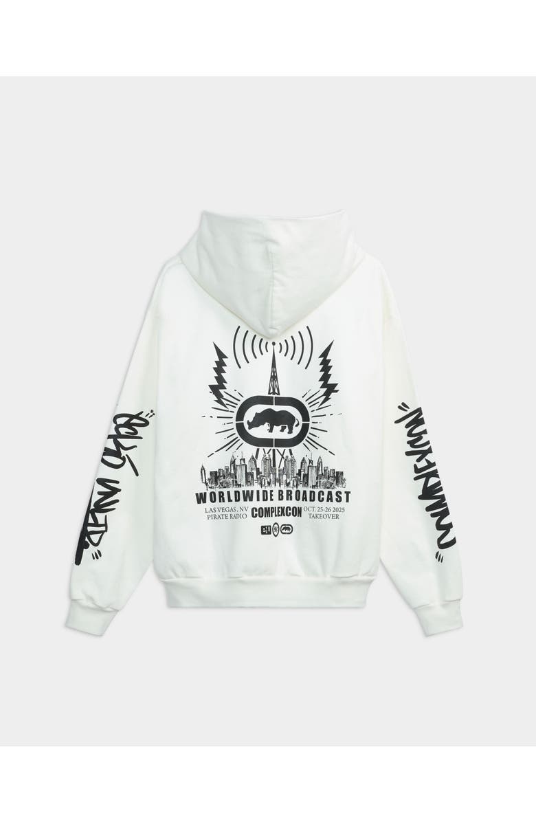 ECKO ComplexCon Broadcast Hoodie, Alternate, color, Off White