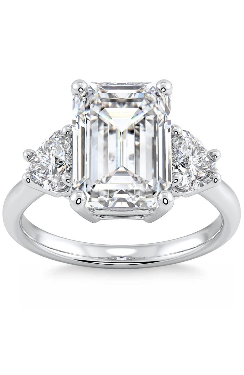 Bliss Diamond Certified 2 1/2Ct Madison Emerald Cut Diamond Engagement Ring 14k Gold Lab Grown, Main, color, 14K White Gold