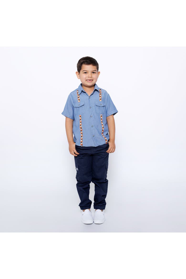 Boys Relaxed Fit Drawstring Cargo Jogger Pants, Main, color, Blue