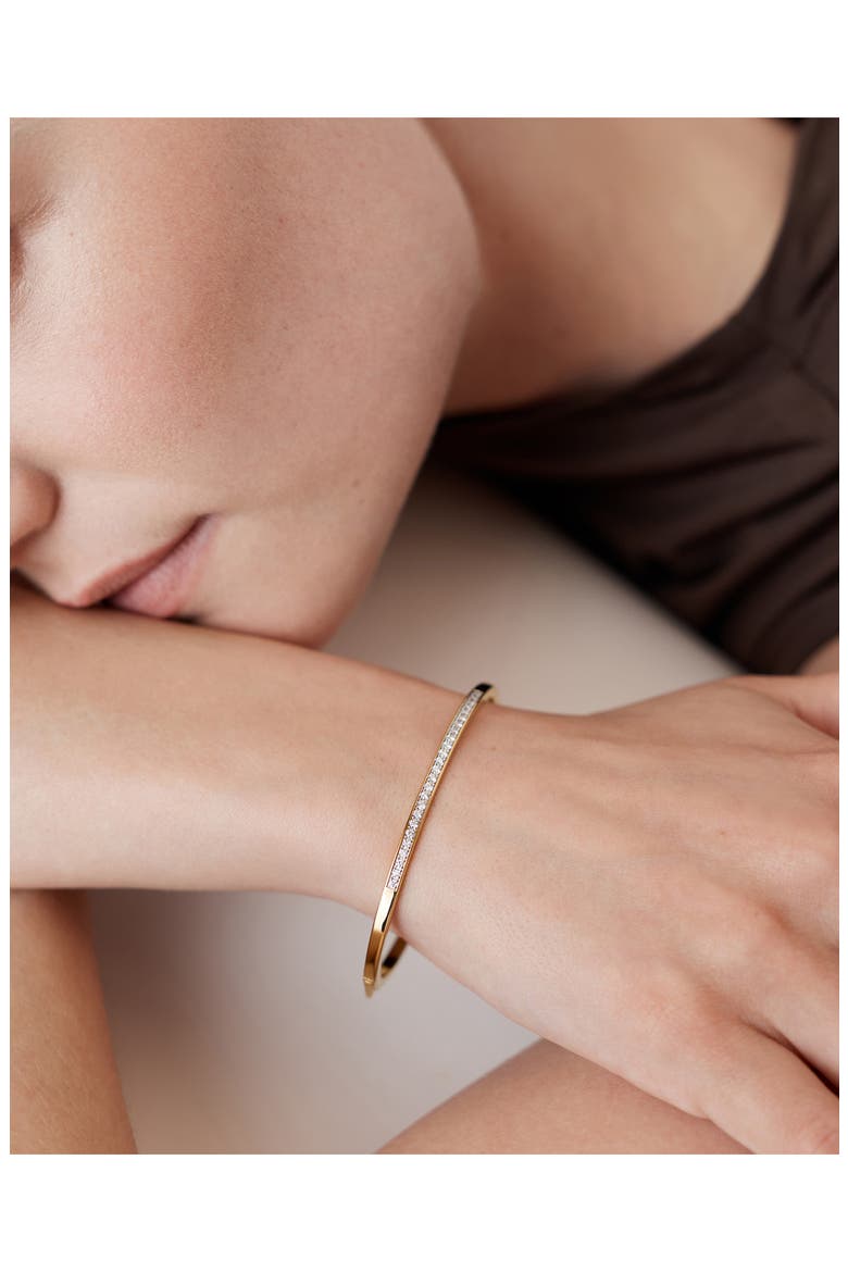 Essential Lab Grown Diamond Bangle, Alternate, color, 18K GOLD VERMEIL / DIAMOND