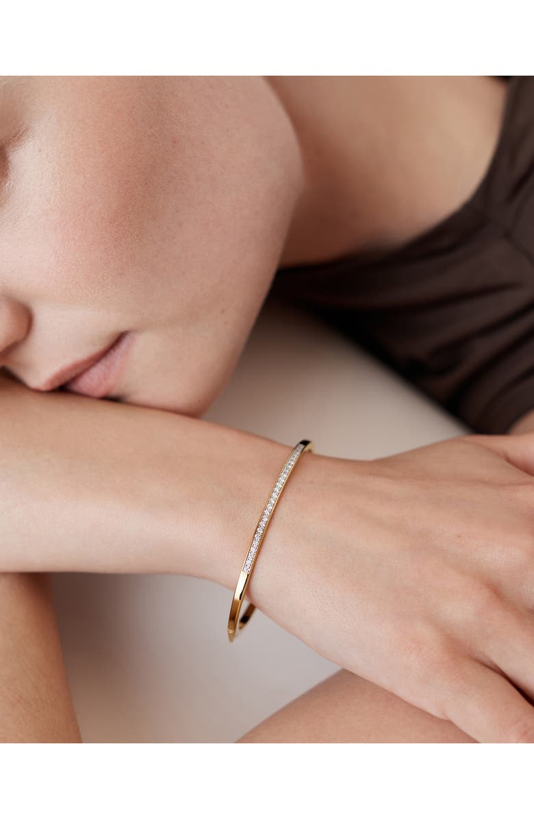 Monica Vinader Essential Lab Grown Diamond Bangle, Alternate, color, 18K Gold Vermeil / Diamond