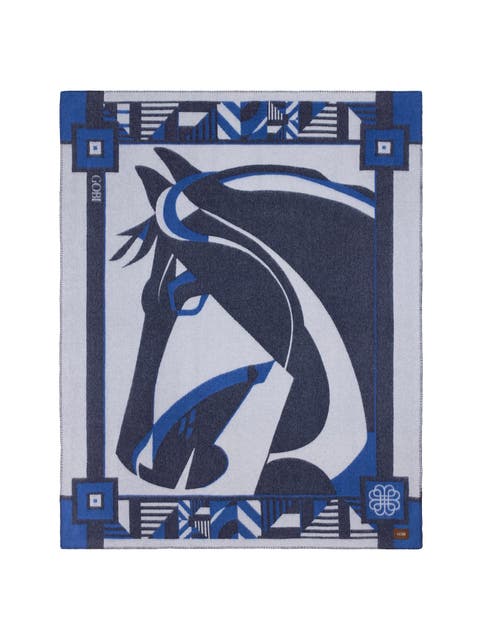 Cashmere Horse Jacquard Throw
