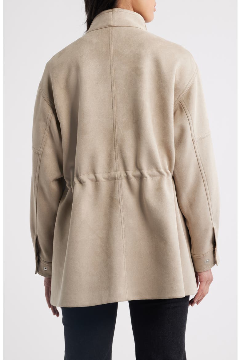 Faux Suede Jacket, Alternate, color, BONE