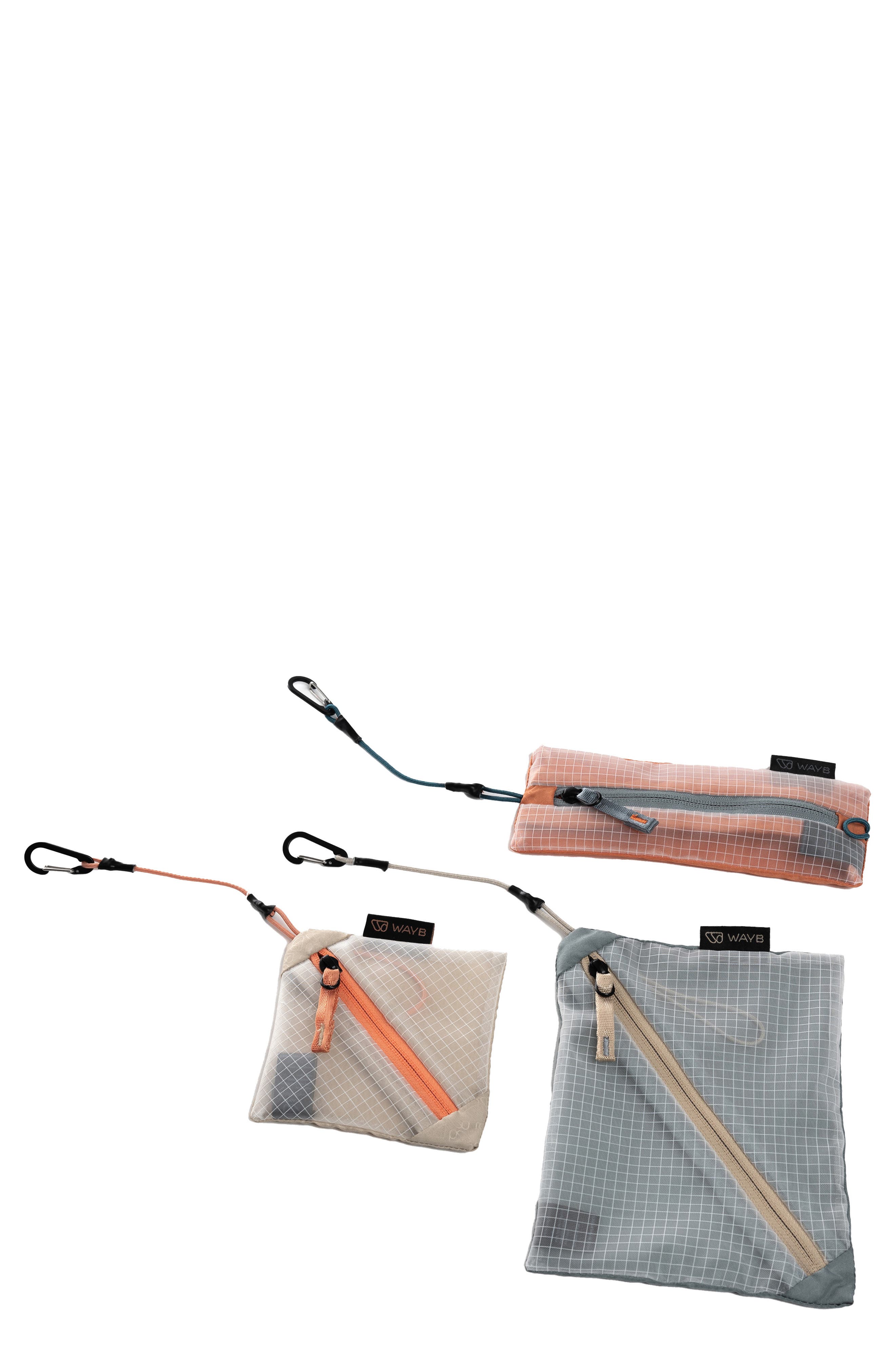 WAYB The Essentials Three-Piece Bag Kit, Main, color, Blue/ Orange Multi