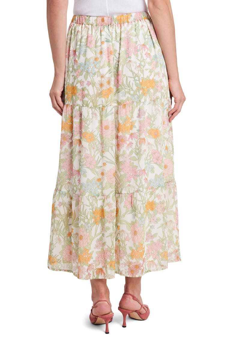 Verona Garden Tiered Ruffle Skirt, Alternate, color, WHITE MULTI