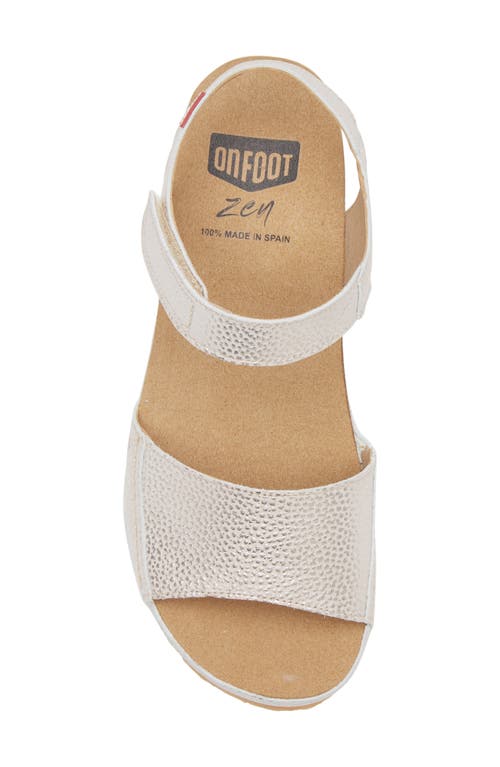 On Foot 250 Madison Platform Sandal In Starlight Oro