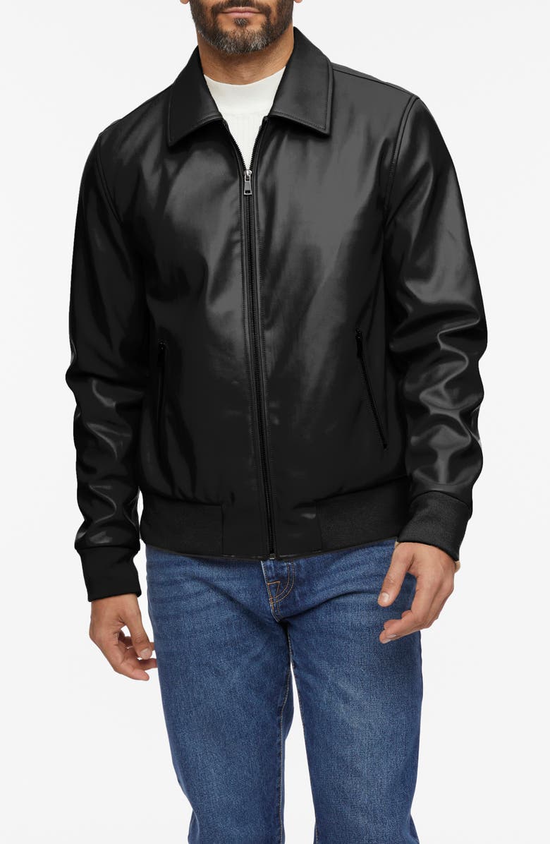 Bernardo Smooth Faux Leather Jacket, Alternate, color,