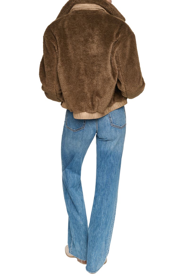 Norelle Faux Fur Jacket, Alternate, color, BRASS